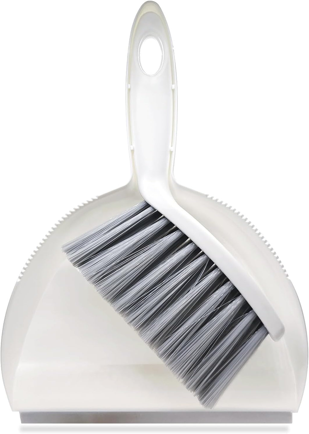 Mini Broom and Dustpan Set,Hand Broom with Dustpan Combo Nesting Snap-On Handheld Dust Pan and Brush Set, Small Broom and Dustpan Set for Kitchen, Desktop, Pet, Floor, Sofa, Grey White