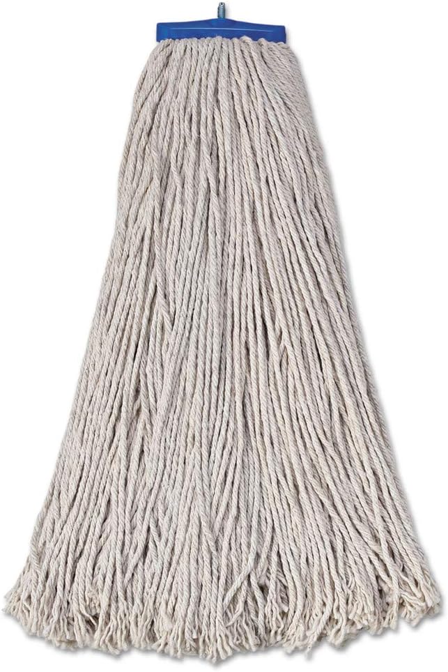 Boardwalk BWK732C Mop Head, Economical Lie-Flat Head, Cotton Fiber, 32oz, White (Case of 12)