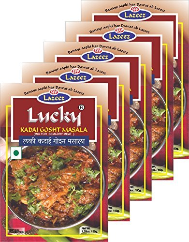 Lucky Masale Kadhai Gosht Masala 1.7oz. (Pack of 5)