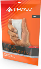 THAW Disposable Hand Warmers | Small Air-Activated Disposable Hand Warmers, Long Lasting 10+ Hours of Heat, Portable & Ready-to-Use, TSA Approved