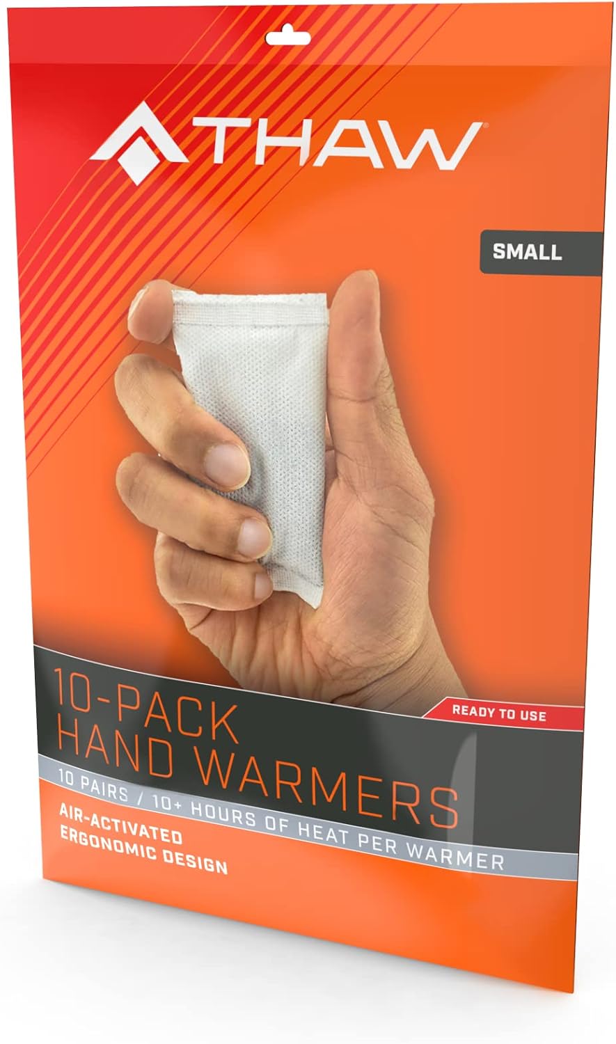 THAW Disposable Hand Warmers | Small Air-Activated Disposable Hand Warmers, Long Lasting 10+ Hours of Heat, Portable & Ready-to-Use, TSA Approved