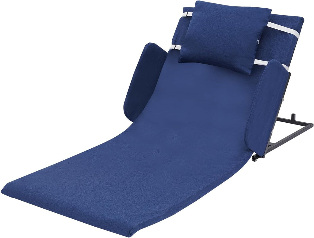 Electric Power Lifting Adjustable Bed Back Rest for Patient Back Lumbar Support, Assist Elderly to Get Out of Bed Easily, Electric Auxiliary Backrest for The Disabled, Elderly 330lbs Blue