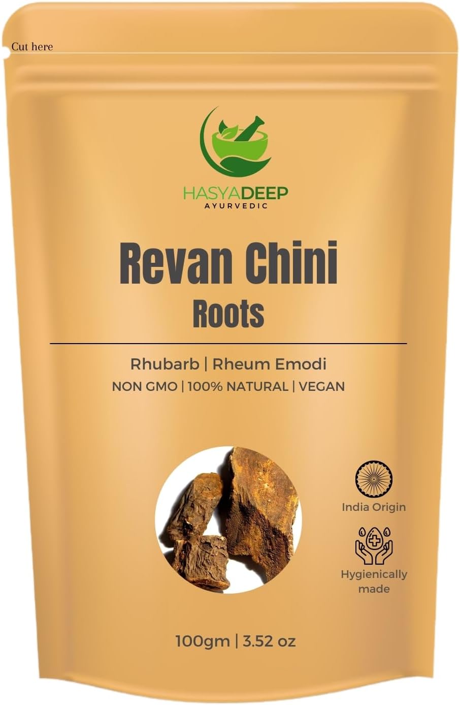 Revan Chini Roots | Rheum emodi | Himalayan Rhubarb | Rewand Khatai (50gm/1.76oz)