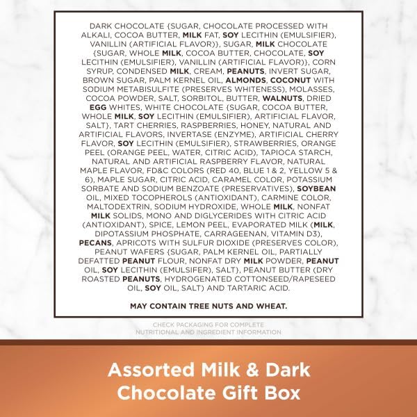 NEW - RUSSELL STOVER Assorted Milk & Dark Chocolate Gift Box, 48 oz. (≈ 84 pieces)