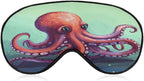 Cute Octopus Sleep Mask for Women Men Breathable Eye Mask with Adjustable Strap Sleeping Mask Comfortable Light Travel Blindfold Soft Sleep Eye Mask Sleep Shade Cover