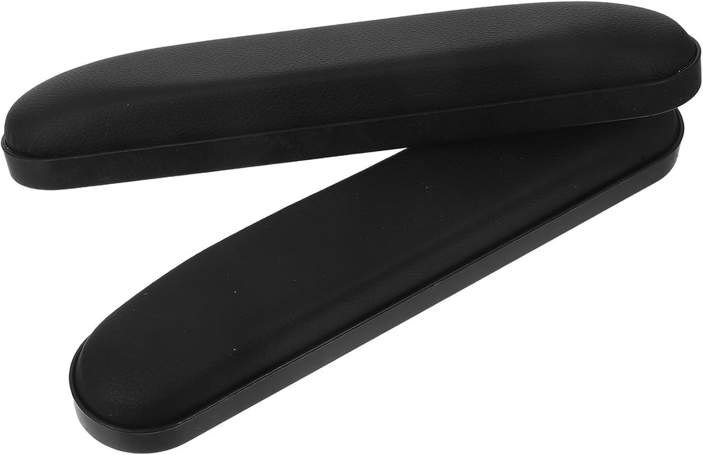 Wheelchair Armrest Pads Replacement 2pcs Black 65.5cm Length 14cm Hole Spacing Wide Cushioned Arm Pads for Electric and Manual Wheelchairs Home Care Use