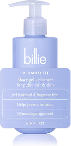 Billie - V Smooth - Shave Gel + Cleanser for Pubic Hair & Skin - pH-Balanced - Fragrance-Free - Gynecologist-Approved - 6.5 oz.