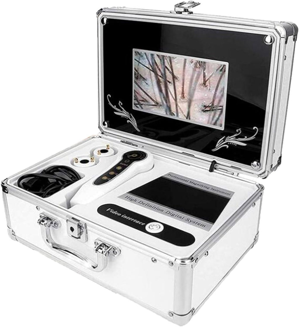 50X/200X Skin Diagnosis Hair Analyzer, 7 Inch Screen Digital Skin Diagnosis Scanner System Hair Analyzer Analysis Scanner Skin Health Detection