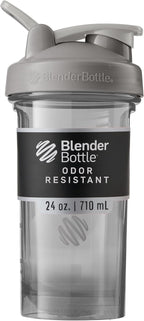 BlenderBottle Shaker Bottle Pro Series Perfect for Protein Shakes and Pre Workout, 24-Ounce, Smoke Grey