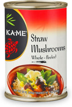 Ka-Me Whole Peeled Straw Mushrooms - Best For Soup And Stir Fry - 15 Oz. (Pack of 12)