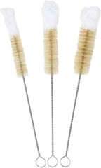 HOME-X Soft-Tip Cleaning Brush Set, Soft Scrub Brush with Long Handle, Handy Crevice-Cleaning Tool, Glassware-Cleaning Brush, Set of 3