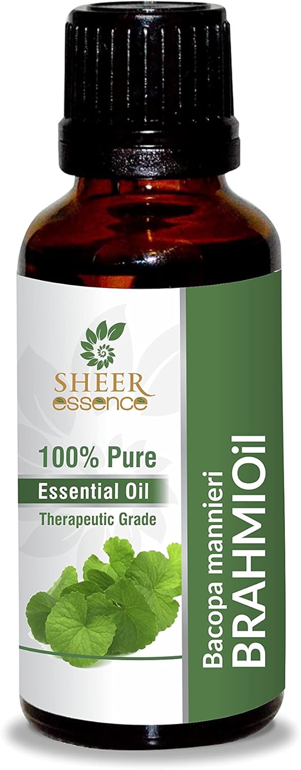 Brahmi Oil -(Bacopa Monniera)- 100% Pure Natural Undiluted Uncut Therapeutic Grade Oil 1.69 Fl.OZ