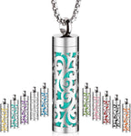 Maromalife Essential Oil Necklace for Women, 316L Stainless Steel Aromatherapy Pendant Diffuser Necklace, Essential Oil Jewelry Gift for Men Women, Christmas, Birthday