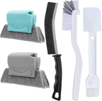 Deep Clean Brush Set Crevice Cleaning Brush Window Groove Cleaner Tools Kit for Small Spaces, Sliding Door, Shutter, Air Conditioner, Bathroom/Shower, Blinds, Vents