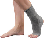 Vital Salveo Germanium & Carbon Open-Toe Ankle Compression Sleeve – Breathable Support for Yoga, Recovery, and Everyday Comfort for Women & Men (opening heel) (1PC)-Medium