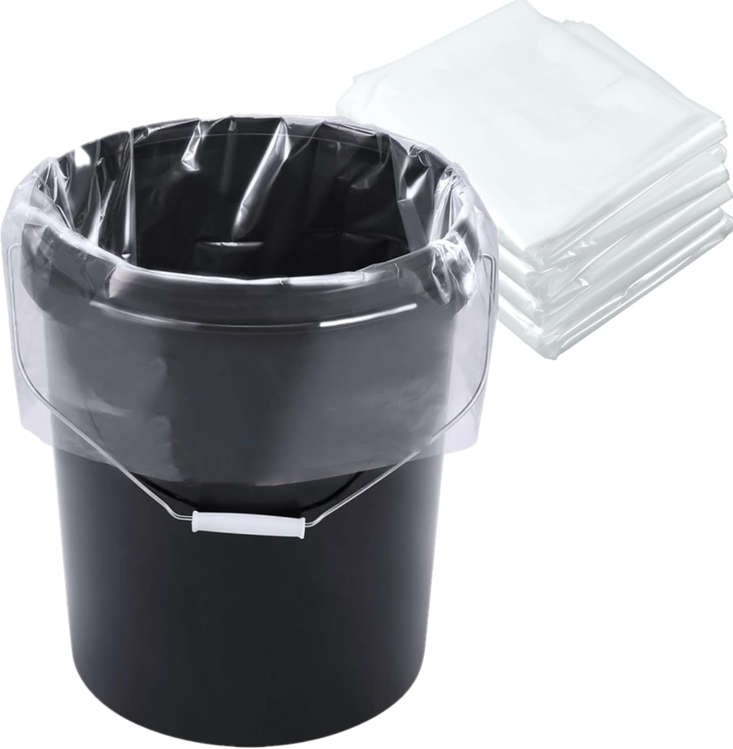 30 Pack 5 Gallon Bucket Liner Bags, 4 Mil Thicker Turkey Brine Bags for Marinating and Brining, 20" W X 28" H Extra Large Food Storage Bags, BPA Free, Heavy Duty Leak Proof
