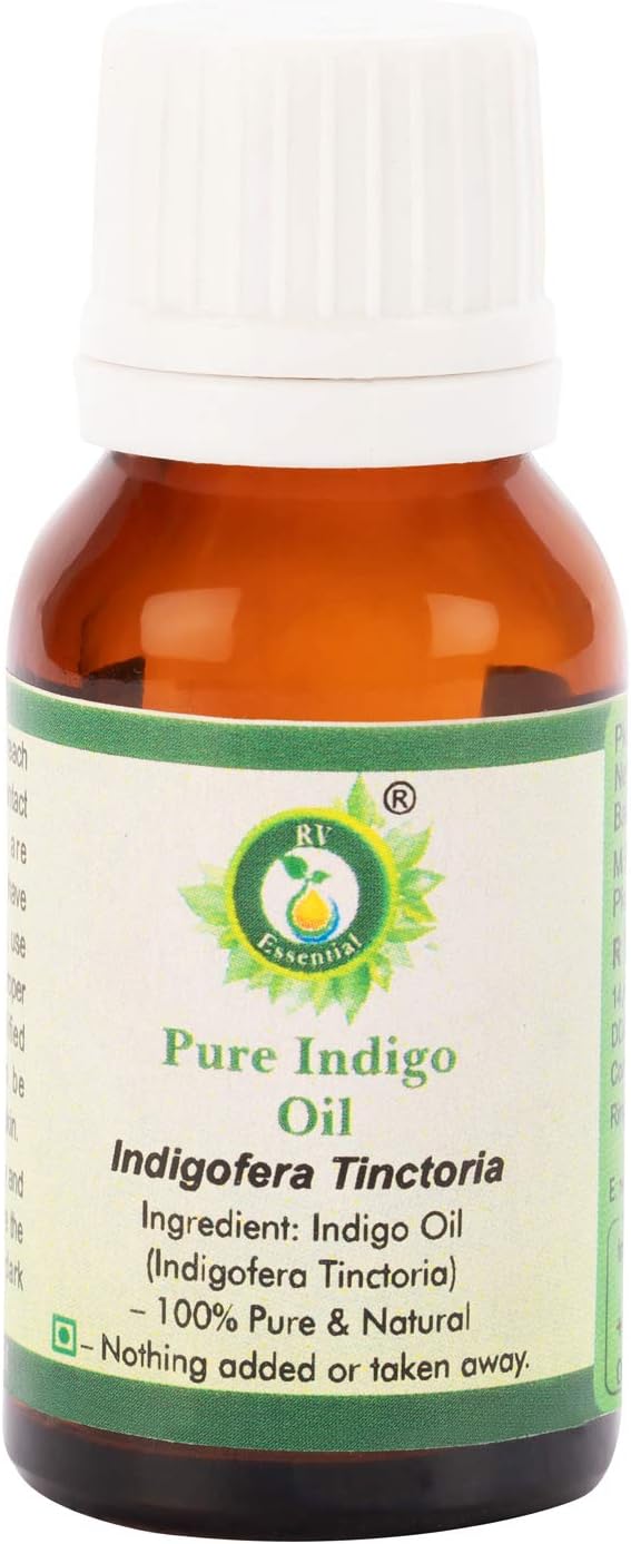 Indigo Oil | Indigofera Tinctoria | for Hair | for Body | for Massage | Pure Indigo Oil | 100% Pure Natural | 30ml | 1.01oz by R V Essential