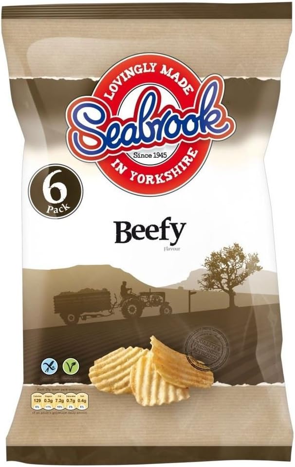 Seabrook Crinkle Cut Crisps - Beefy (6x25g) - Pack of 2