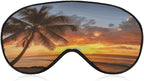 Sunset Hawaiian Palm Tree Sleep Mask for Women Men Soft Breathable Eye Masks Light Blocking Sleeping Mask for Side Sleeper Eye Cover Night Blindfold Sleep Shade Cover for Sleeping Travel Nap