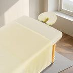 4 Sets Premium Microfiber Massage Table Sheets Set, 3 Piece Massage Table Cover, Sheets for Massage Table Include Flat Sheet, Fitted Sheet, and Massage Face Rest Cover, Beige