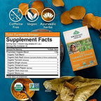 ORGANIC INDIA Tulsi Turmeric Ginger Tea Bags - Herbal Tea, Stress Relieving & Harmonizing, Immune Support, Healthy Inflammatory Response, Aids Digestion, Caffeine-Free - 18 Infusion Bags, 1 Pack