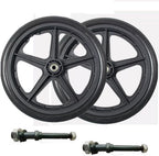 16Inch Wheelchair Replacement Wheels, Wheelchair Rear Wheel with 12mm Bearings, Wheelchair Wheels Replacement Non-Inflatable, Non-Slip,1 Pair