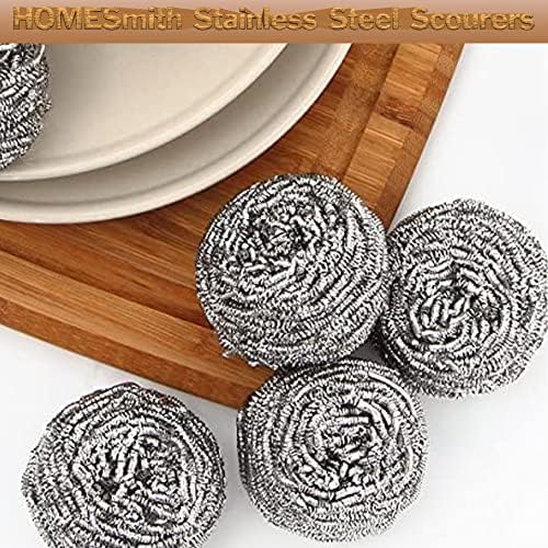 Stainless Steel Scourers – Pack of 6, (HS-130)