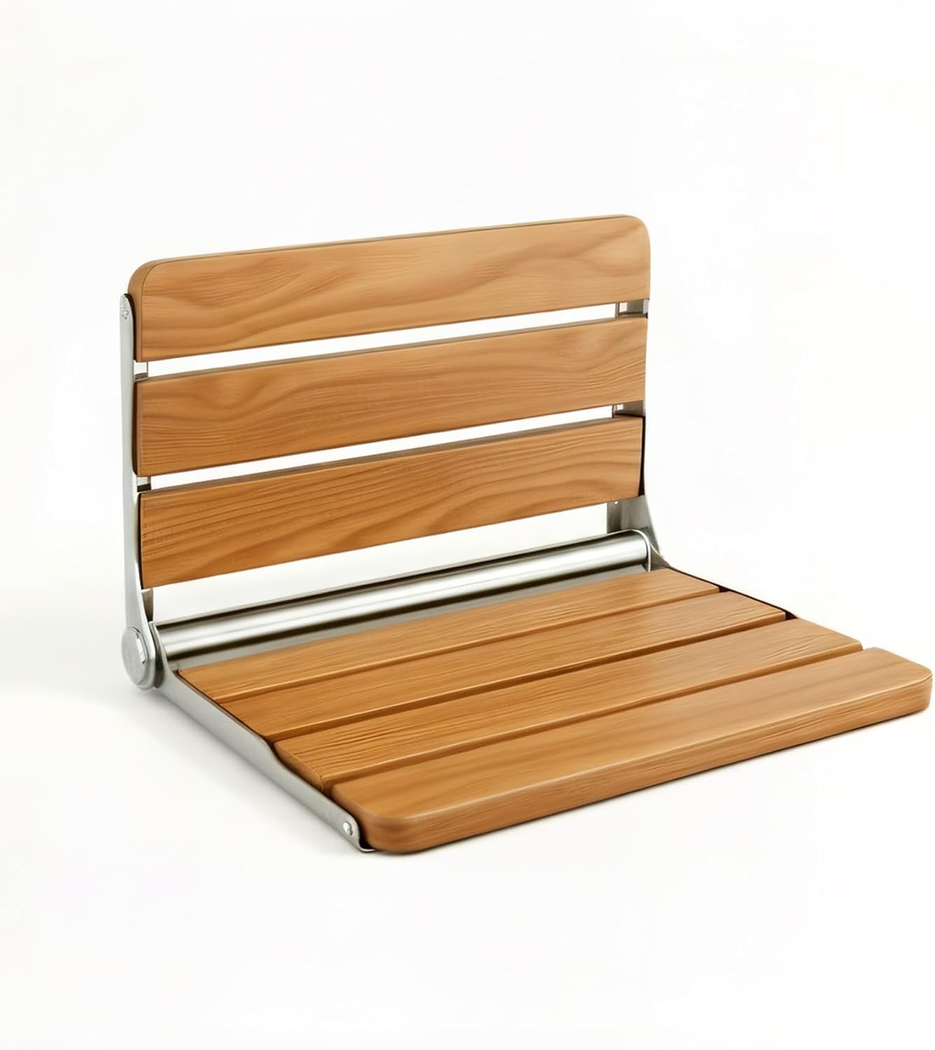 Foldable Shower Seat Wall Mounted, Folding Shower Bench for Small Shower Spaces, 400lbs Max Load for Inside Shower, 16"