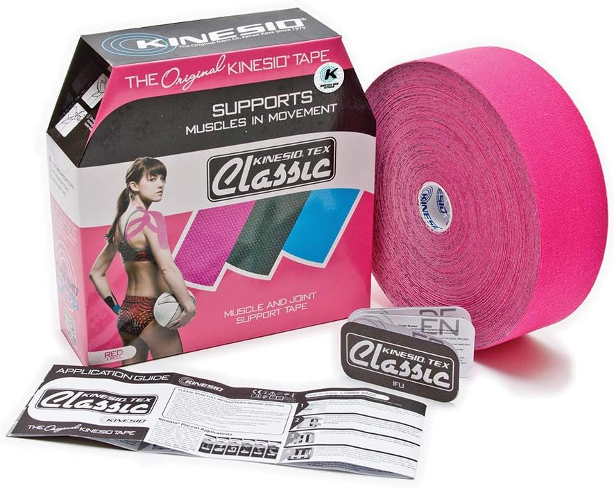 Kinesio Taping - Elastic Therapeutic Athletic Tape Tex Classic - Bulk Roll - Red – 2 in. x 103 ft