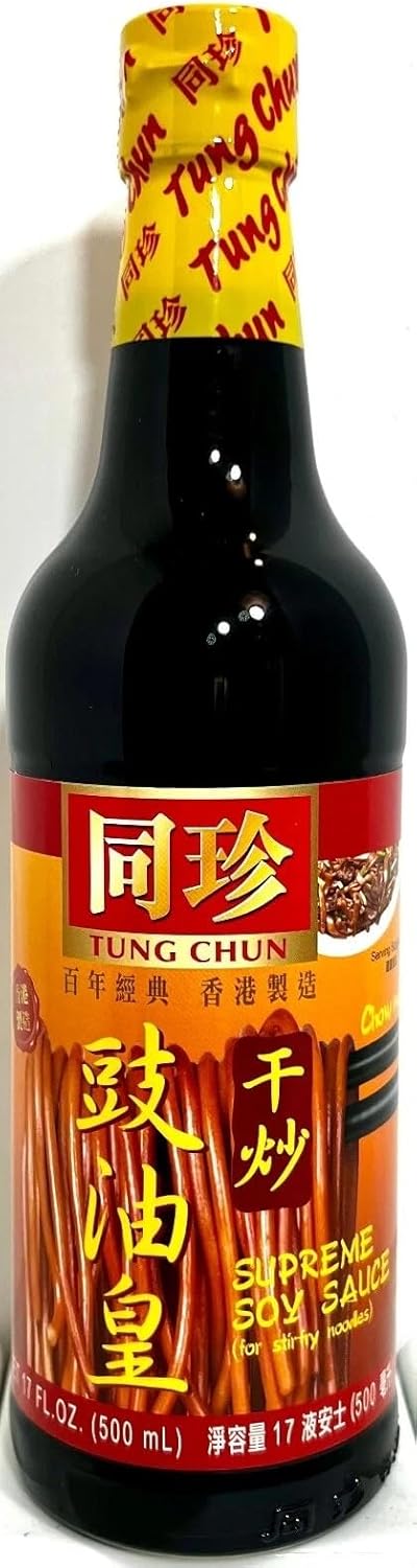Tung Chun Supreme Soy Sauce, Traditional Chinese Seasoning for Stir-Fry Noodles, 17 fl oz