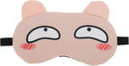 VOCOSTE Soft Cartoon Smug Expression Sleep Mask Pink Eye Shade Cover for Travel 1 Pc