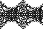 Funshowcase Large Pre-Made Ready to Use Edible Cake Lace Art Nouveau Style Applique Black 14-inch 10-piece Set
