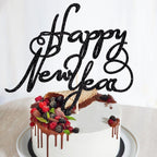 Happy New Year 2026 Cake Topper-Winter Xmas Holiday Cake Decor, Hello 2026 New Year's Eve/Christmas/Happy Holidays Party Decorations (Design 1)