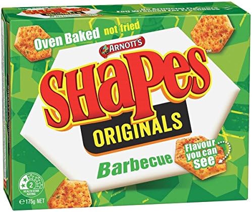Australian Arnott's Shapes Crackers Barbecue BBQ 175gram