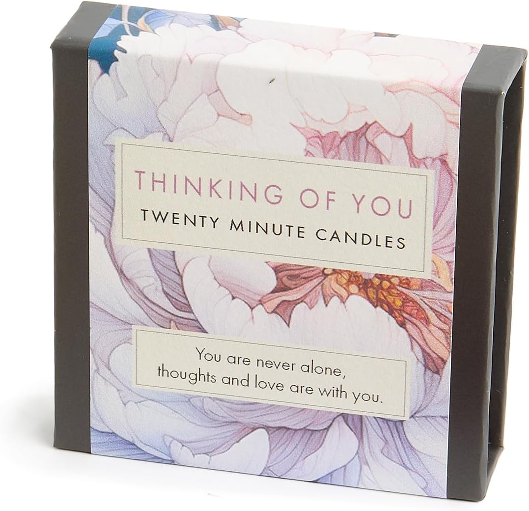 Signature Collection – Thinking of You (Floral). 12 x Twenty Minute Candles with a Ceramic Holder.