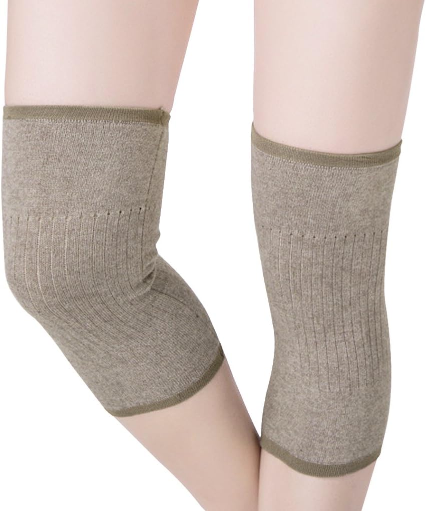 FakeFace Womens Mens Winter Knee Brace Leg Knee Warmers Sleeve Wrap Stretchy Thermal Thick Cashmere Wool Knee Pad Support