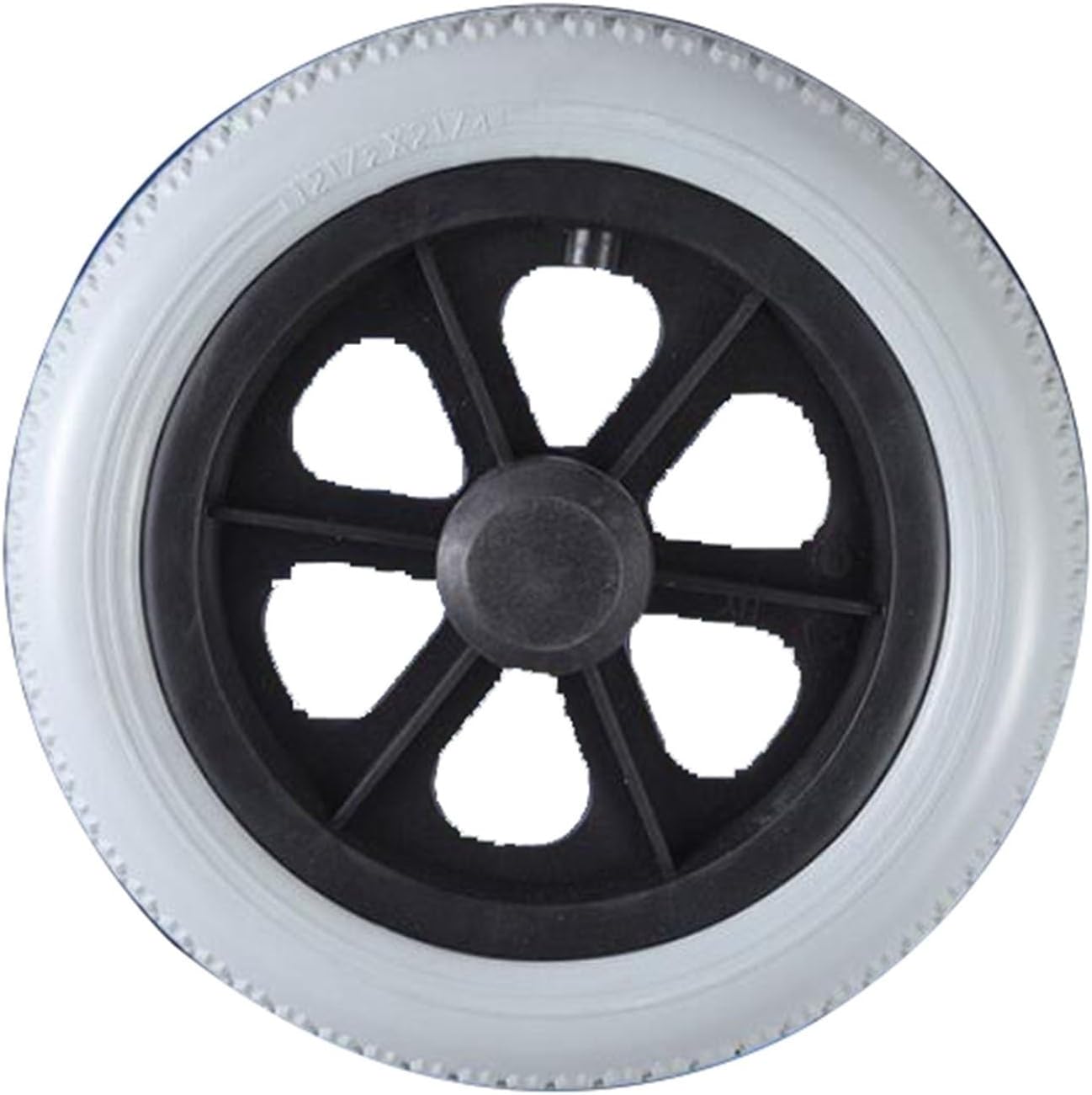 12-inch Small Wheel Solid Tire Wheel Wheelchair Accessories Rear Wheel Tire Light Manual Wheelchair Wheel (Color : Gray)