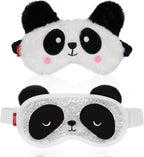 my novel things Cooling Eye Mask and Plush Sleep Mask for Woman 2PCS, Cute Animal Sleeping Mask Soft Blindfold Cold Warm Eye Compress Gifting for Home Spa, Office, Morning Refreshment, Travel