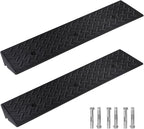 PZ 2PCS Rubber Curb Ramps for Driveway, 3 1/8" Rise Heavy Duty Car Ramp 6600 LBS Capacity 39.37"Lx 9.84"W Non-Slip Portable Shed Threshold Ramps for Doorways Sidewalk Scooters Wheelchairs Motorcycles