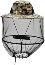 Mosquito Net Hat Adjustable Beekeeper Hat Lightweight & Foldable Bug Head Net for Outdoor Hiking Camping UV Protection Polyester Mesh for Men & Women Grey