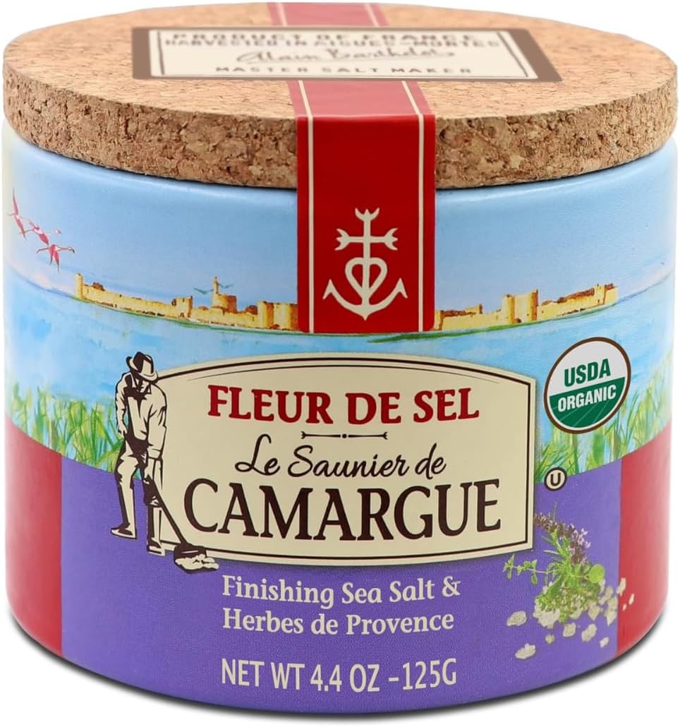 Le Saunier De Camargue Fleur De Sel (Sea Salt), 4.4 Oz, Herbes De Provence