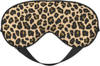 Sleep Eye Mask Brown Leopard Sleep Mask for Women Men Comfortable Eye Mask with Adjustable Strap Soft Eye Cover Blindfold for Travel Yoga Nap Shift Work