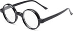 The Wizard, Nerd Style Round Reading Glasses +2.00 Black