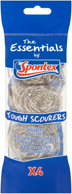 Spontex Essentials Tough Scourer 4pk