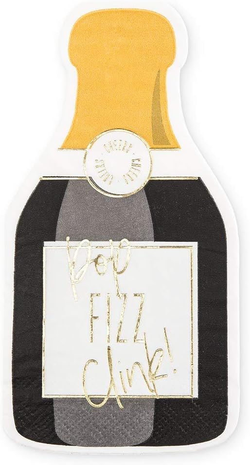 Weddingstar Cute Special Occasion Paper Party Napkin - Champagne Bottle - Set Of 20
