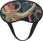 Abstract Octopus Kraken Sleep Mask for Women Men Soft Travel Eye Mask with Adjustable Straps Sleeping Eye Shade Cover for Travel Yoga Nap Sleeping