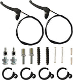 2 Set Brake Handle with 54'' Cable，Adjustable Wheel Lock Brakes，Replacement for 4-Wheel Folding Rollator/Rolling Walker/Wheelchair/Mobility Knee Walkers