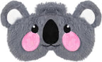 Cute Sleeping Masks Cartoon Animal Eye Mask Soft Plush Sleep Mask Travel Blindfold Eye Cover Funny Novelty Eye Shade for Women Men (Grey Koala)