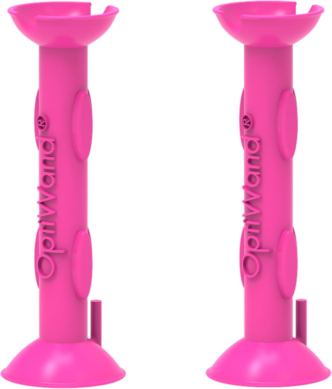 OptiWand Pink 2 Pack Small Soft Contact Lens Removal & Insertion Tool - Silicone Rubber Soft Lens Applicator & Remover Device with Pincher End & Finger Grips - Safe & Easy on Eyes, Travel Size 1.75"