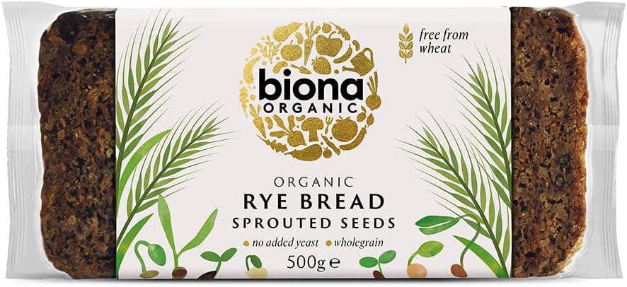 BIONA Organic Rye Bread with Sprouted Seeds, 500 GR